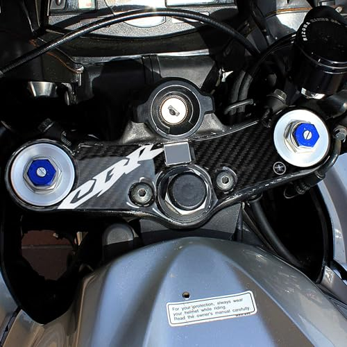 labelbike - Adesivo con licenza ufficiale Honda Protezione in resina gel 3D per piastra sterzo forcella moto Honda CBR 600 RR Annate 2007-2016 e 2024-2025 - Logo CBR Honda Bianco