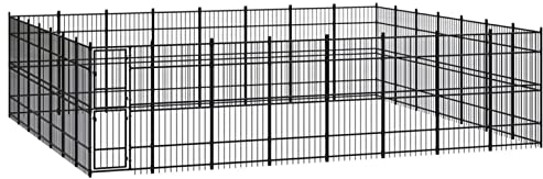 ADWOA Outdoor-Hundezwinger Stahl 51,61 m² Chicken Run Gitterbox Hund HundezubehöR FüR Kleine Hunde
