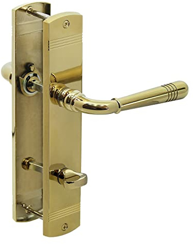 Häusler Onlinehandel GmbH Türbeschlag 1612 Helena LS WC Messing poliert PVD Türdrücker Türklinke Türgriffe