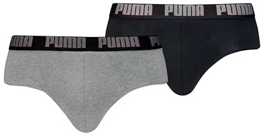 Puma Men Everyday Slips (2er Pack), Grau Melange/Schwarz, XL
