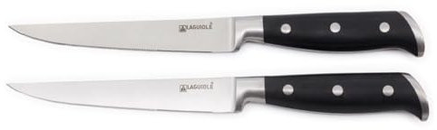 LAGUIOLE - 2 coltelli da bistecca neri 25cm