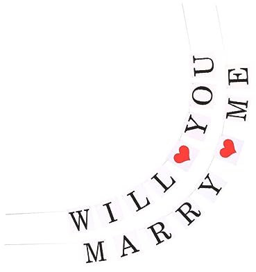 PRETYZOOM 1satz Will You Marry Me Bunting Banner Dekorative Papiergirlande Für Hochzeiten Verlobungen Und Hochzeitsautos Romantische Hochzeitsdekoration Für Unvergessliche