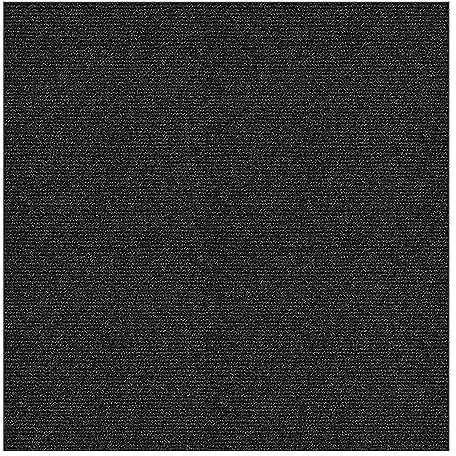 24pcs Self Adhesive Carpet Tiles, 30x30cm Carpet Tile, Non-Slip Interior Floor Tiles, Peel and Stick Carpet Tiles Self-Adhesive Patchwork Carpet for Office Living Room (24pcs - Black)