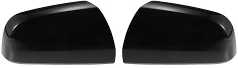 X AUTOHAUX Pair Car Rear View Mirror Cover for Vauxhall Zafira B LH RH | for Vauxhall Zafira B MK2 2009-2014, Driver Passenger Side Mirror Guard Covers Decoration, Gloss Black, ABS Plastic