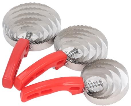 3er-Pack Striegel für Pferde, 4 Ringe, 5 Ringe, 6 Ringe, Wendbarer Edelstahl-Pferdebürstenschaber mit Soft-Touch-Griff, Doppelseitige Striegel für Kuh, Schaf, Hund, Ziege, Pferd
