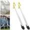 ECUTEE 1Pair Ladder Safety Legs Adjustable Ladders Stabilizer with Anti Slip Rubber Feet 200kg / 440Lbs Load, 630mm/ 24.8 Length 100 kg (Each one) Aluminum Alloy Ladder Standoff