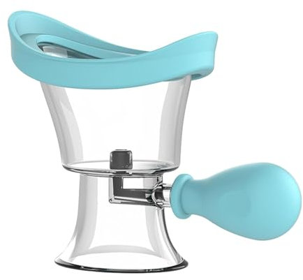 CAREOR Eye Wash Cup, Portable Reusable Eye Wash Cleaner Kit Silicon Manual Air Pressure Eye Cleaning Cup Tool Effective Eye Rinse Clean Dust Makeup Irritants (Blue)