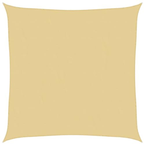 vidaXL Sonnensegel, Sonnenschutz UV Schutz für Balkon Garten Terrasse, Sonnendach Wasserfest, Windschutz Wetterschutz, Sandfarbe 7x7m 100% Polyester Oxford