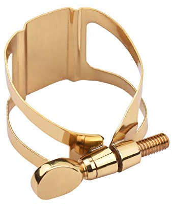 Funien Ligadura de saxofón con Ajuste de un Solo Tornillo Ligadura compacta y Duradera para saxofón Tenor