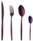 YDware Besteck Lila Besteck set 4-teilige Edelstahl Gabeln Löffel Teelöffel Steakmesser für 1 Personen Cutlery Set für Haus Küche Restaurant