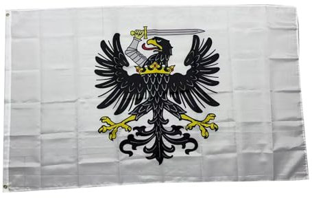 Stormflag Preußen flagge 3x5ft/90x150cm Kaiserhaus n. Flagge Polyester Pongee 90g mit Ösen mit Doppelnadel genäht.