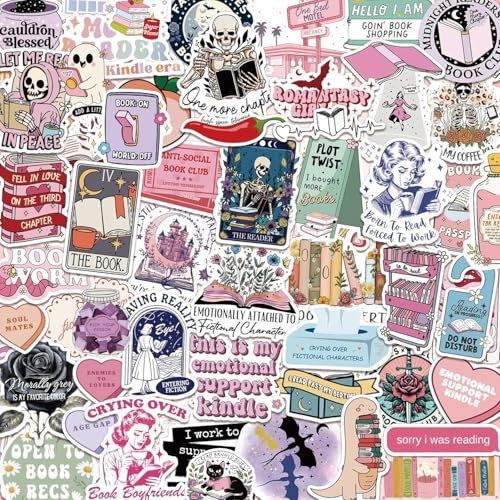 150 Stück Romantik-Buch-Aufkleber für Kindle, holografische Buchaufkleber, zum Lesen, Booktok, Glitzer, Vinyl-Aufkleber für Laptop, E-Book-Reader, Wasserflaschen, Tagebuch, Scrapbook, wasserdicht