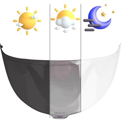 PSLER Visiera per Casco per Shoei NXR2 Z8 Visiera Colorata per RF-1400 CWR-F2 CWR-F2R X-Fifteen X15 X-SPR Pro Protezione UV per Moto Accessori di Ricambio per Visiera Protettiva(Fotocromatico)