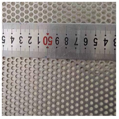 VXHCS Lochblech Aus Rostfreiem Stahl, 0,8mm Dicke Luftfenster-Schallwand, Anpassbar(4mm mesh,35x35cm)