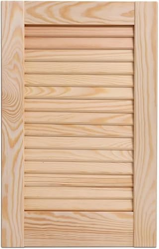 Full Stylish Door, Pine Wood, Closed Natural or White Color, Slatted Wardrobe Doors, Internal Cupboard Doors, Various Sizes (Natural, 993mm (39.1'') x 594mm (23.4''))