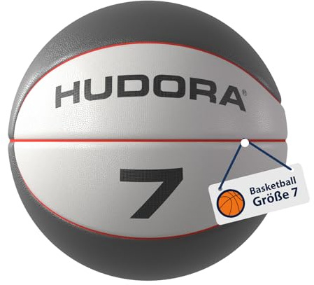 HUDORA Basketball Größe 7 – Indoor und Outdoor – starker Grip und perfektes Ballgefühl – langlebiger Trainingsball für Kinder, Jugendliche, Erwachsene – ideal für Matches, Streetball und Freizeit