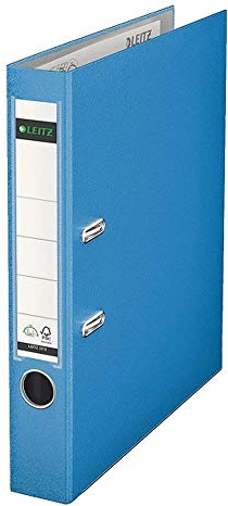 20er Sparpack Leitz 1015 Qualitäts-Ordner Plastik schmal, mit patentierter 180º-Präzisionsmechanik 14 Farben zur Auswahl (hellblau)