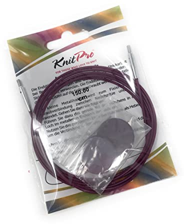 KnitPro Saiten + Endkappen + Schlüssel, Verschiedene Längen (40 Zentimeter)