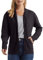 Felpa con cappuccio da donna, full zip in jersey, nera, piccola