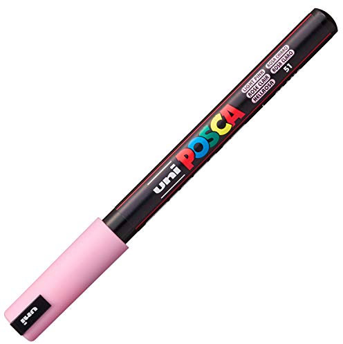 uni-ball Marqueur Uni Posca 181719 - Pointe extra fine - 0,7 mm - Rose clair