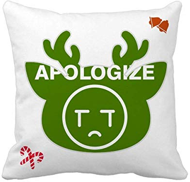 OFFbb-USA Dekokissen mit Aufschrift „Apologize Sorry Look Grievance“