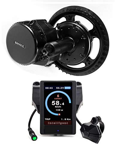 Bafang 48V 750W Mid Drive Electric Bike Conversion Kit with HMI Display BBS02B 8FUN Mid Motor for Bike Kit with 48V Ebike Battery