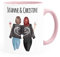 SpecialMe® Tasse beste Freundin personalisierbar, anpassbares Geschenk Freundschaft Best Friends 2 Seiten inner-rosa Keramik-Tasse