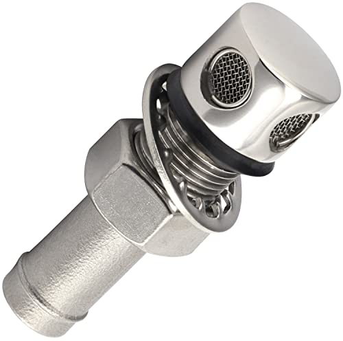 OPIOL QUALITY® Tankentlüftung 75x16mm aus Edelstahl A4 V4A (1 Stück) Tankeinfüllstutzen Tankentlüfter Yachten Boot mit Montage Dichtungsbeschlag Tankentlüftungsventil