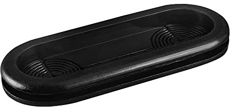 sourcing map Rubber Grommet Mount Size 85 x 30 mm Oval Double-Sided for Wire Protection Pack of 4