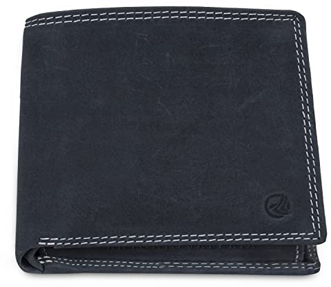 ANTONIO VALERIA Ben Vintage Black Leather Wallet for Men