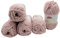 5 x 100 Gramm Himalaya Dolphin Star Strickwolle, Babywolle mit Glitzer, 500 Gramm Wolle Super Bulky (altrosa 92149)