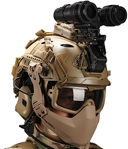 TRCTIC Taktischer Pickup Noise Cancelling-Kopfhörer Set Mit Fast Airsoft Helm Paintball Maske Brille Und NVG Model Outdoor Military CS Jagd Ausrüstung