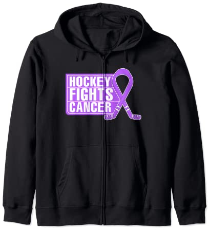 Familienmitglied Support Hockey Fights Cancer Awareness Kapuzenjacke