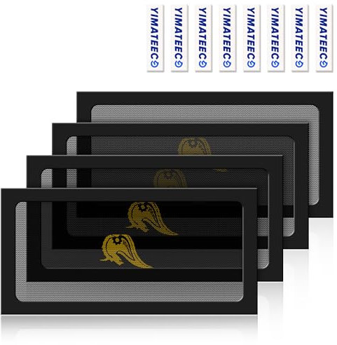 YIMATEECO PC Filtre Poussière 240mm Magnétique Filtre Ventilateur en Maille Grille de Protection pour Boîtier d'Ordinateur Dissipateur Refroidisseur (PVC Hidalgo, 120 * 240mm, 4 Pièces, Noir)
