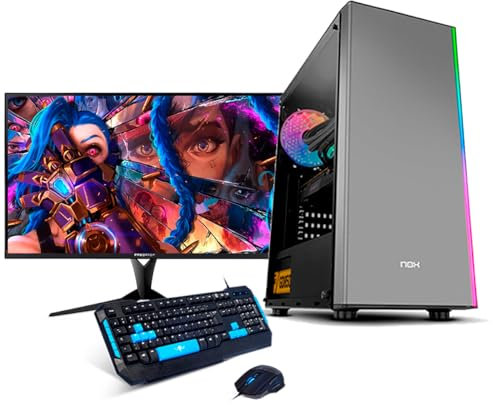 Neo PC NOX Omega Ordenador Gaming (Pack Intermedio con Monitor de 27 | AMD Ryzen 3 3200G/16GB/480SSD + 1 TB HDD)