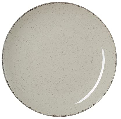 WAS Germany Assiettes plates Ø 25 cm Lot de 6 pièces Sable Porcelaine