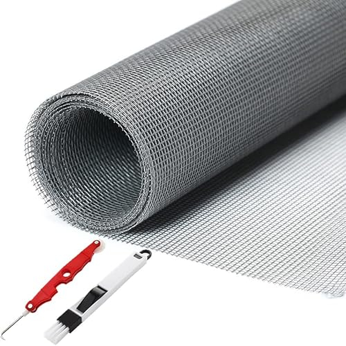 XiaZhiZhen Zanzariera al metro, 250 x 120 cm, zanzariera per finestra, anti-zanzare, anti-insetti, rete per finestre, tagliabile, resistente agli strappi e durevole