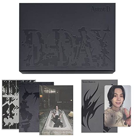 Agust D(SUGA) of BTS - [D - DAY] (Weverse Albums Ver.) Photo Book + Lyric Poster + Post Card + QR Card + Photo Card + 2 Extra Photocards