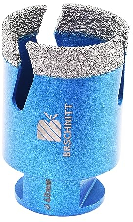 Diamond Core Drill Bit 40mm- BRSCHNITT Tile Hole Saw M14 for Tile Porcelain Stoneware Ceramic Marble Granite Drilling,Suitable for Angle Grinders