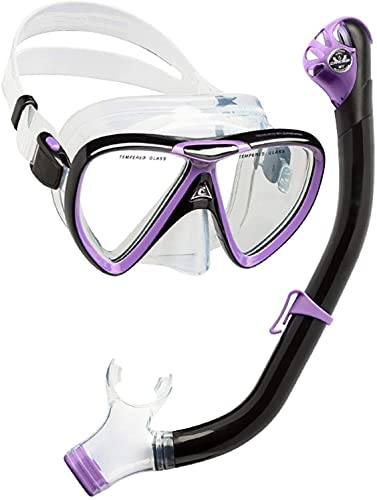 Tauchen Schnorchelset Silikon Dry Topsnorkel Combo Schnorchelset aus gehärtetem Glas mit professionellen Schnorchellinsen für Erwachsene Feito NA China