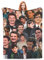Pedro Pascal Fotocollage, weiche und bequeme, warme Fleecedecke für Sofa, Büro, Bett, Auto, Camping, Couch, gemütliche Plüsch-Überwurfdecken, Stranddecken (101,6 x 127 cm)