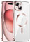 GATG Phone Case compatible with iPhone 15 & PRO MAX, Magnetic Clear Case, Shockproof Protection, MagSafe Compatible, Rose Gold