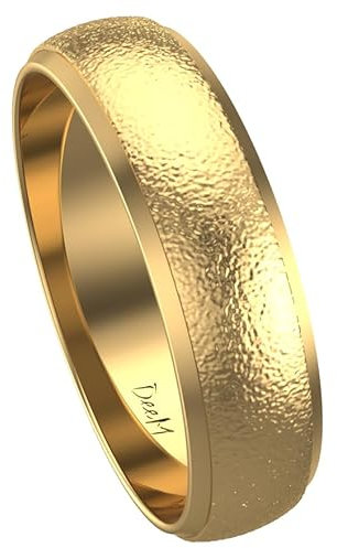 Świat Obrączek verziert Gold Eheringe 24 Karat Gold vergoldet aus 925 Silber für Hochzeit 3mm, 4mm, 5mm, für Damen und Herren, EdellMetall