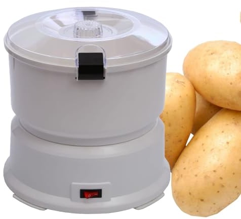 EsaSam Pelador de Patatas eléctrico, peladora automática de Patatas, peladora giratoria Multifuncional, Lavadora de Patatas portátil, peladora de Patatas multifunción para Cocina
