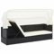 Festnight Gartensofa mit Liegefunktion Liegesofa Rattan Sonnenliege Gartenliege mit Dach Sofa Liege Balkon Lounge Sofa Outdoor mit Schlaffunktion Rattansofa Balkon Bank Verstellbar Balkonmöbel