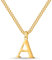 Jokmeo Goldkette mit Buchstaben A,14K Gold Vergoldet Initial Halskette,Edelstahl Kette mit A,Gold kettenanhänger kette für Damen Mädchen