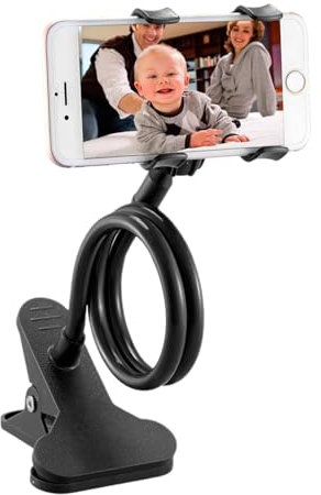 Soporte para teléfono con brazo – Soporte para teléfono con cuello de cisne, soportes extensibles para mesita de noche | Pinzas móviles de escritorio giratorias, flexibles, multifuncionales, brazos