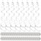 SYEYCW 40 Stück Spiralen Girlande Dekoration, Hängende Spiralen Grlande Luftschlangen, Luftschlangen Party Dekorationen, für Hochzeiten, Geburtstage, Babypartys, Weihnachten Dekoration (Silber)
