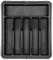 AMMEWORLD Expandable Cutlery Tray - Adjustable Cutlery Drawer Organiser for Forks, Spoons and Knives - Plastic Utensils Divider with 8 Compartments - Compact Kitchen Drawer Organiser (Black)