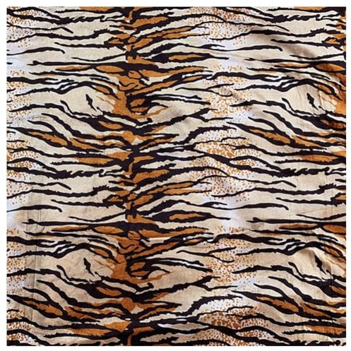 BrightGlow Animal Print Dekostoff Stoff Mode Tiger Zebra Leopard Muste Stoff Meterware Handwerken Nähen Stoff DIY Tierdruck Stoff Stoffbündel mit Safari-Thema für Kleidungsdekoration 7# 100x150cm